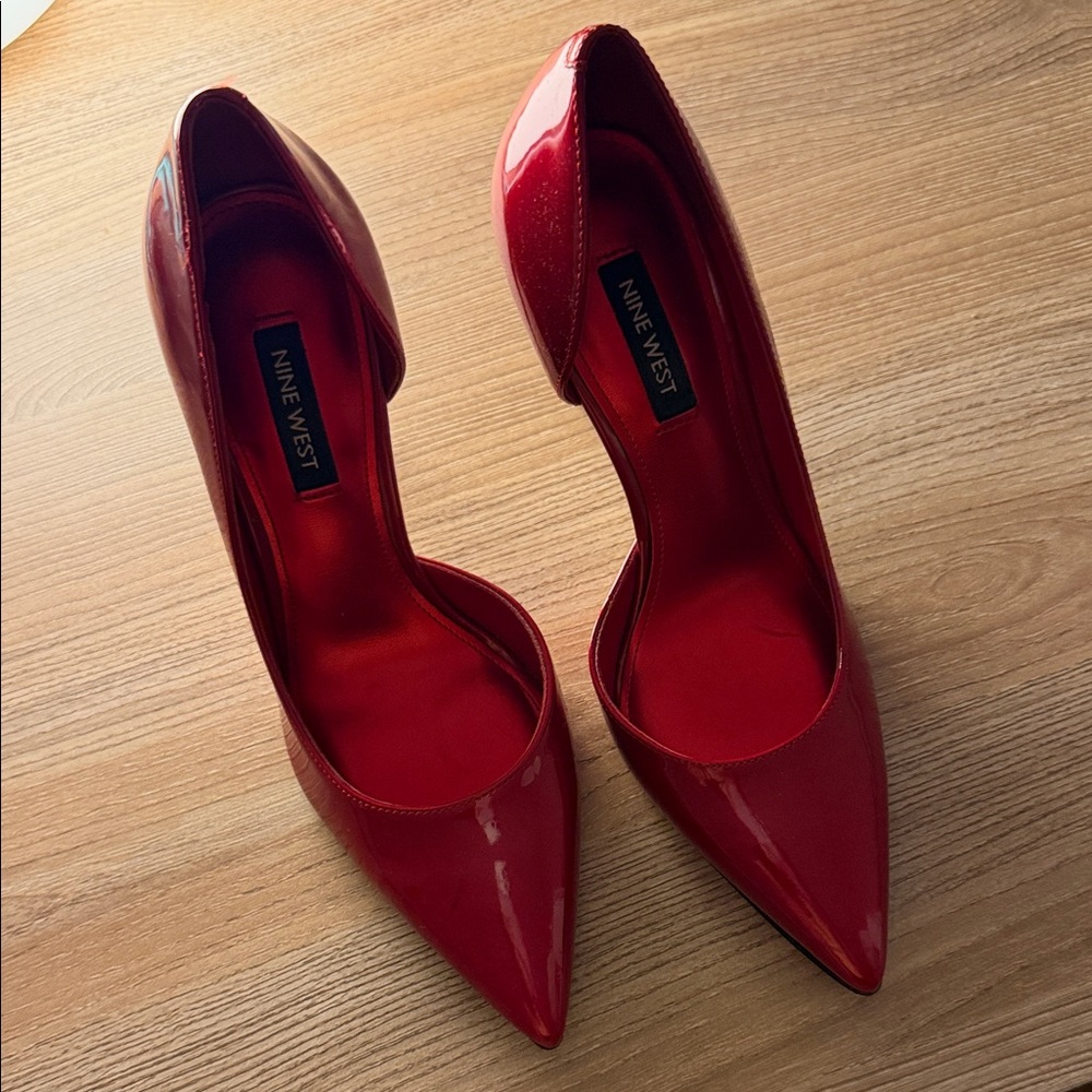 Nine West Glossy Red Heels